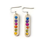 Rainbow Dots Capsule Hook Earrings