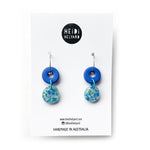 Rainbow Trapped Scraps MATTE Hoop Earrings