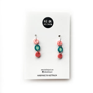 Rock Candy Three Drop Hoop Earrings