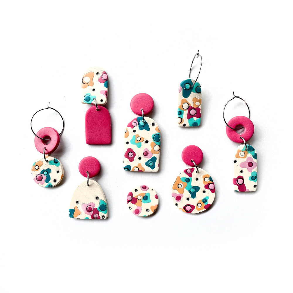 Quilted Garden Multi Arch Earrings