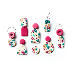 Quilted Garden Multi Arch Earrings