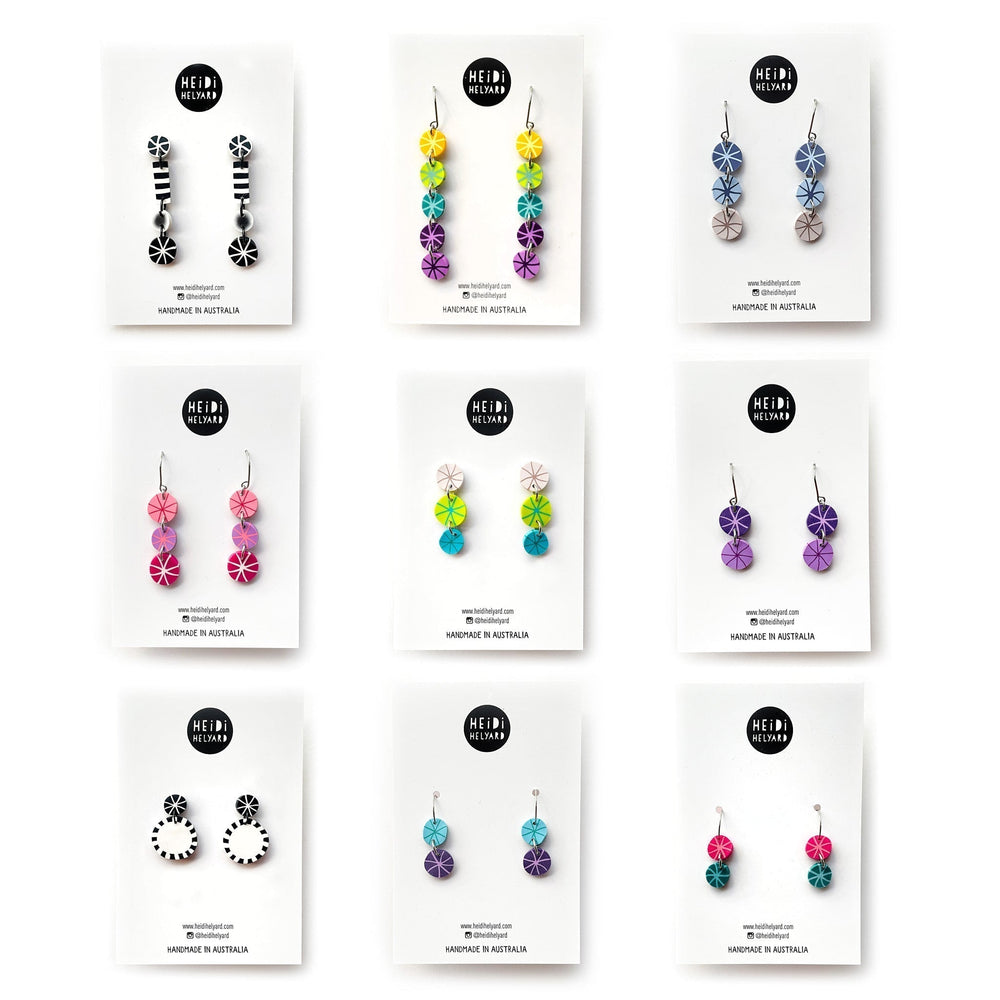 Rock Candy Three Drop Hook Earrings