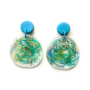 
            
                Load image into Gallery viewer, Suspended Threads GLOSS Mega Circle Earrings
            
        