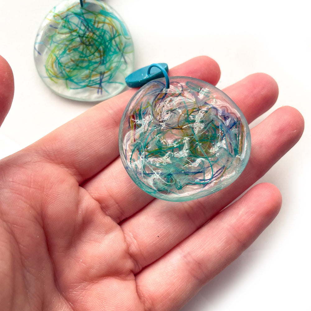 Suspended Threads MATTE Mega Donut Earrings